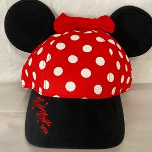 Minnie Mouse Polka Dot Snapback Cap with Ears